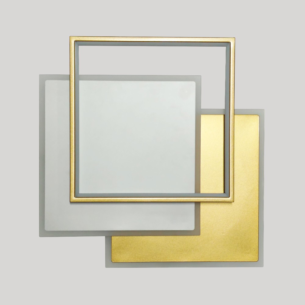 Lámpara LED dimerizable de techo Squares gold/white 3CCT 60W