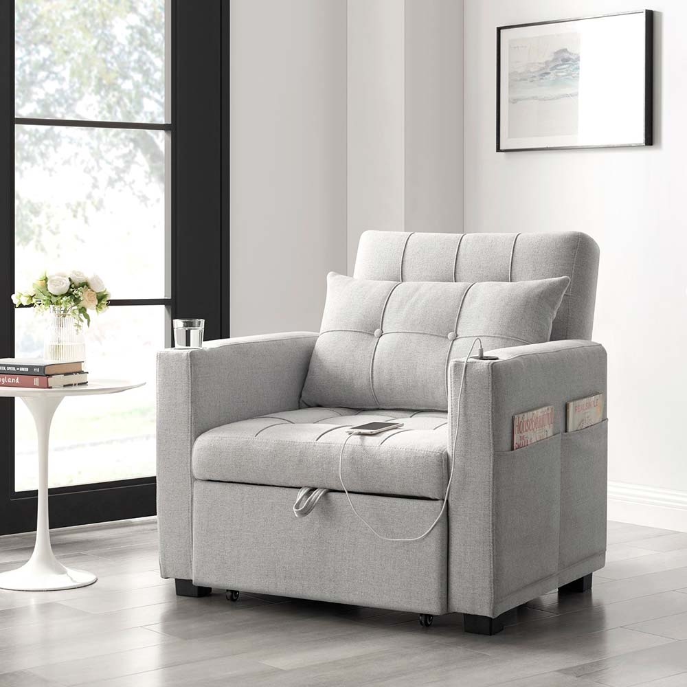 Sofá cama Cloud pullout individual crema