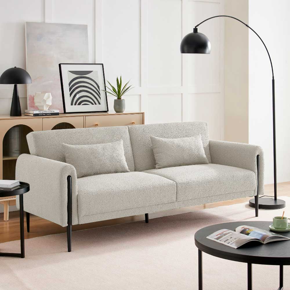 Sofá cama Mistic clic clac de 3 puestos beige