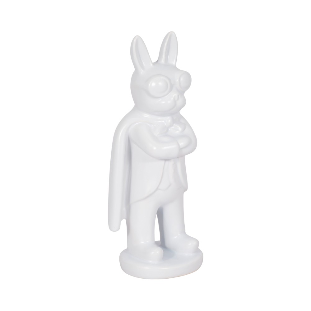 Figura Super Dog de resina blanca  25CM