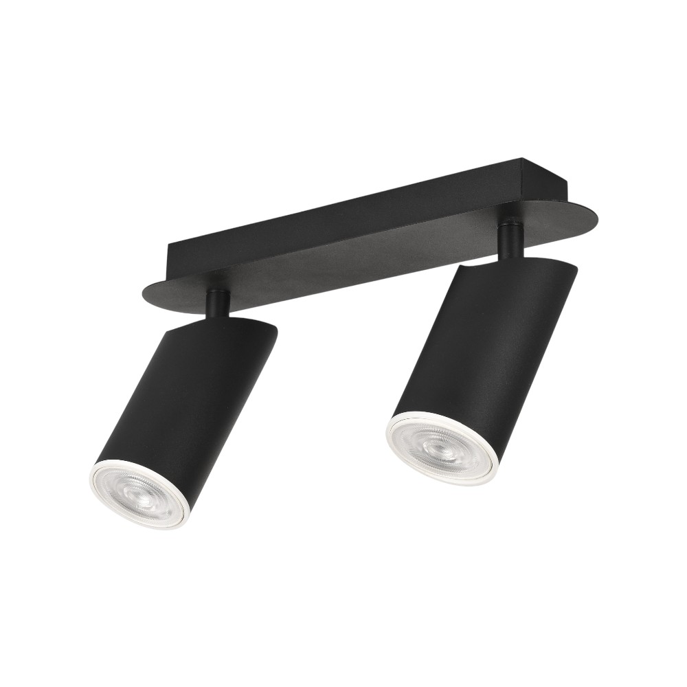 Spot sobrepuesto Rian negro/blanco 2XGU10