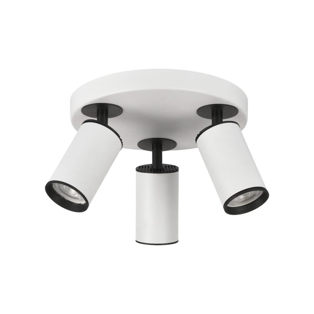 Spot sobrepuesto circular Clover blanco/negro 3XGU10