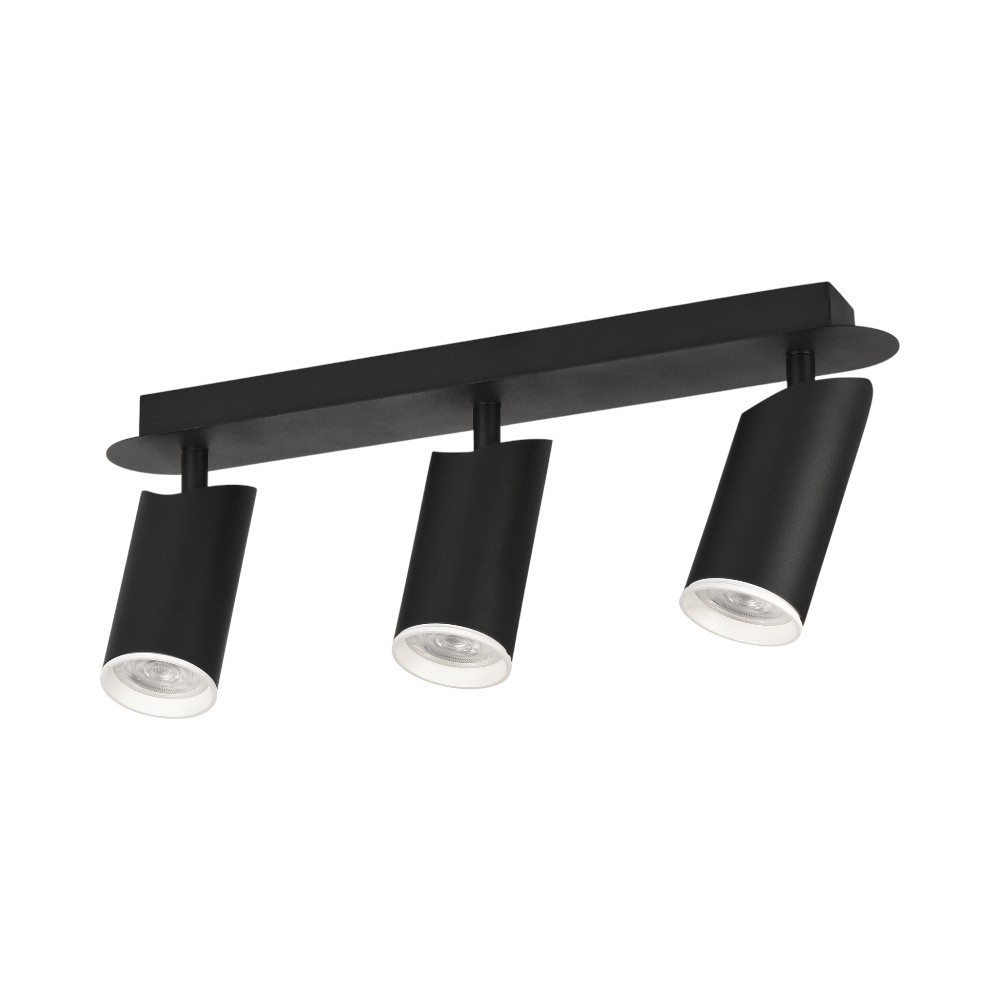 Spot sobrepuesto Rian negro/blanco 3XGU10