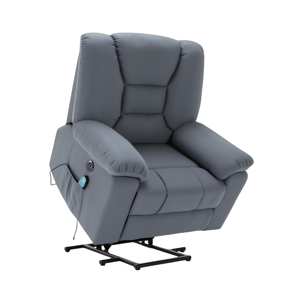 Reclinable eléctrico masajeador Stand Up Dahlia tapiz gris