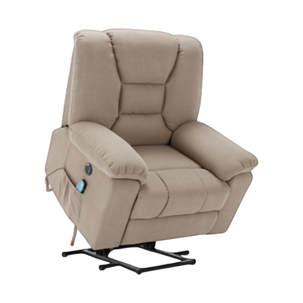Reclinable eléctrico masajeador Stand Up Dahlia tapiz beige