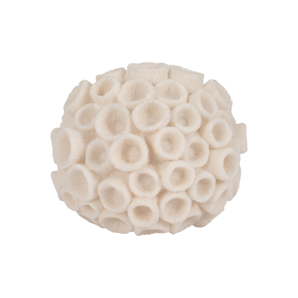 Adorno coral circular ivory 18cm