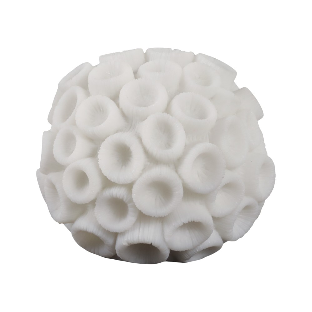 Adorno coral circular ivory 15cm