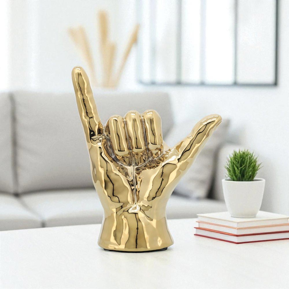 Adorno 18cm Hang Loose dorado