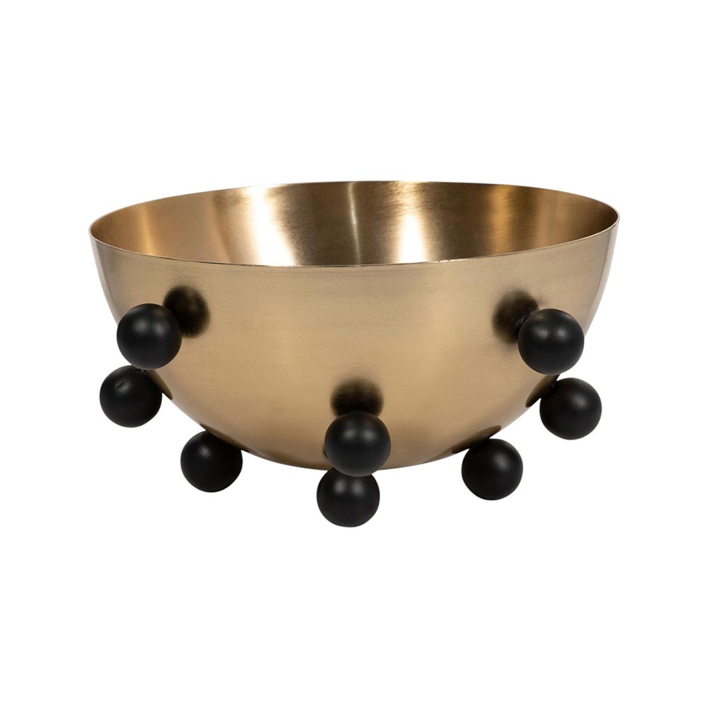 Bandeja Bubble metal dorado/negro 33cm