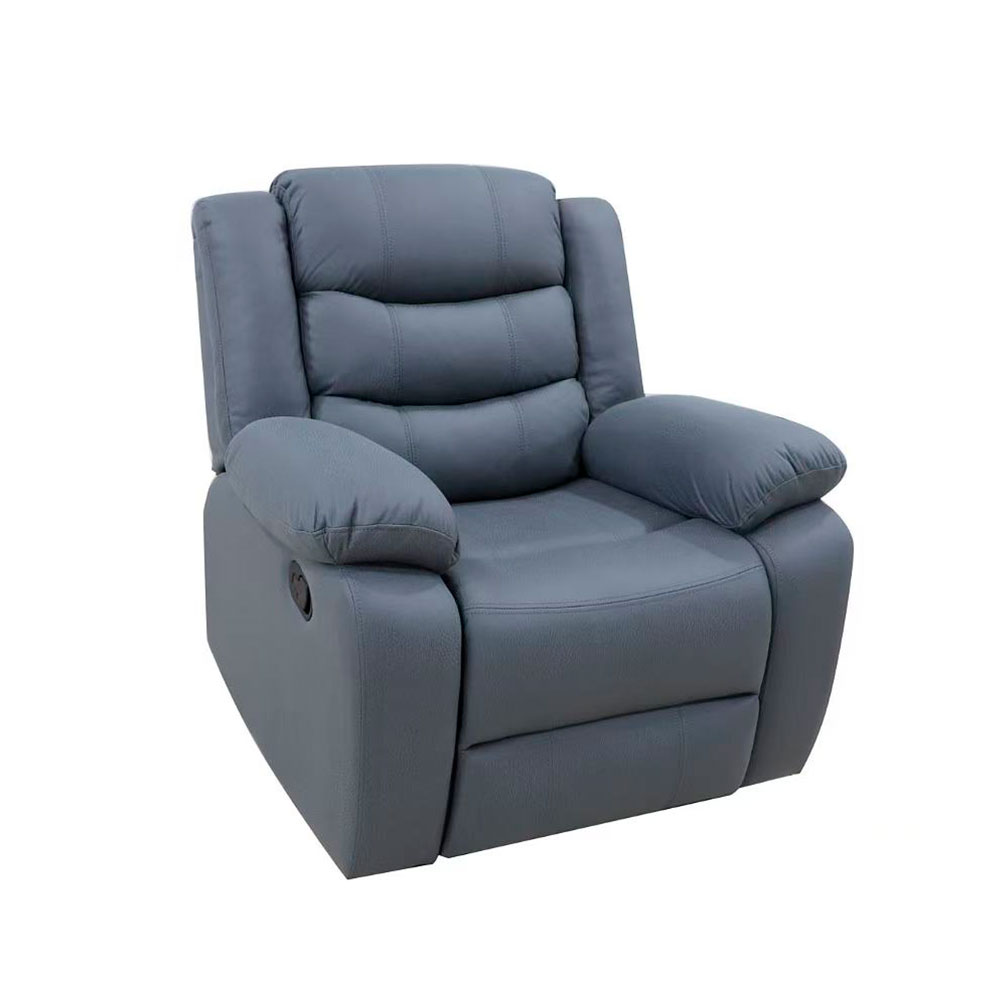 Reclinable individual manual Astra de tapiz gris