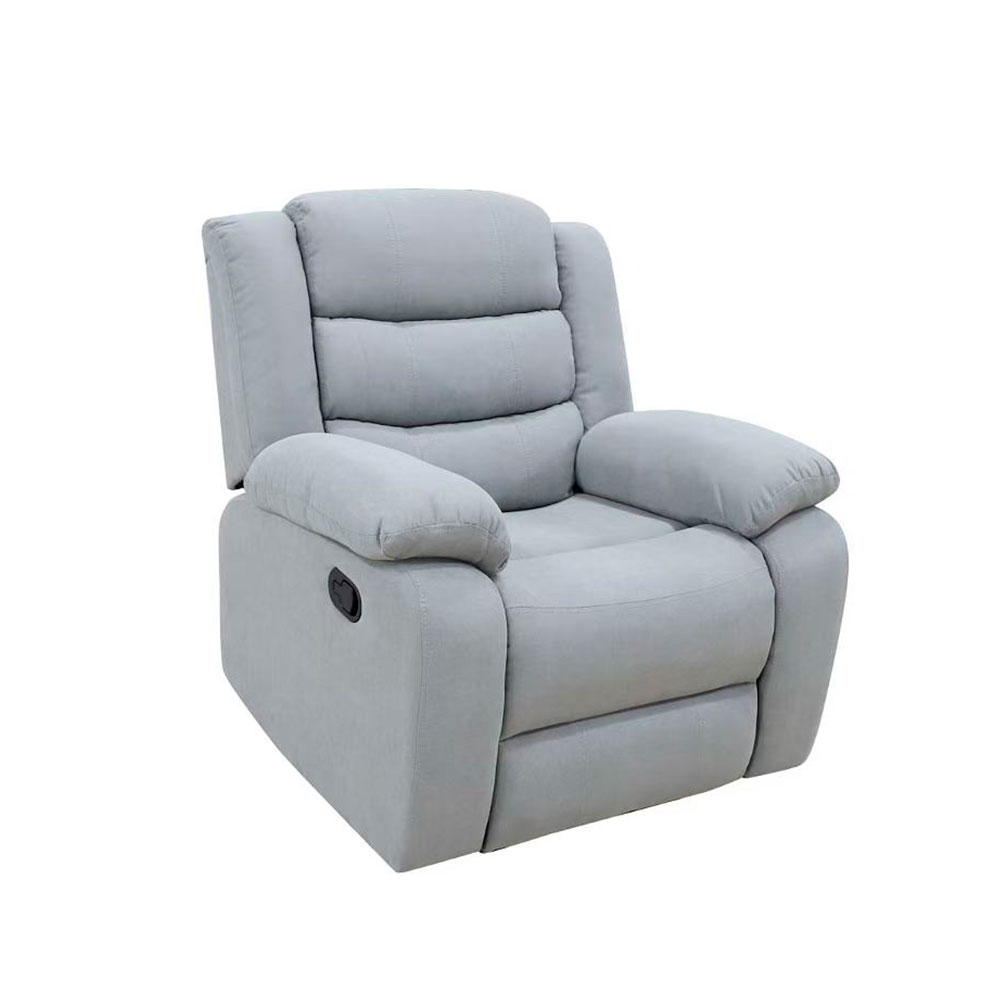 Reclinable individual manual Astra de tapiz gris claro
