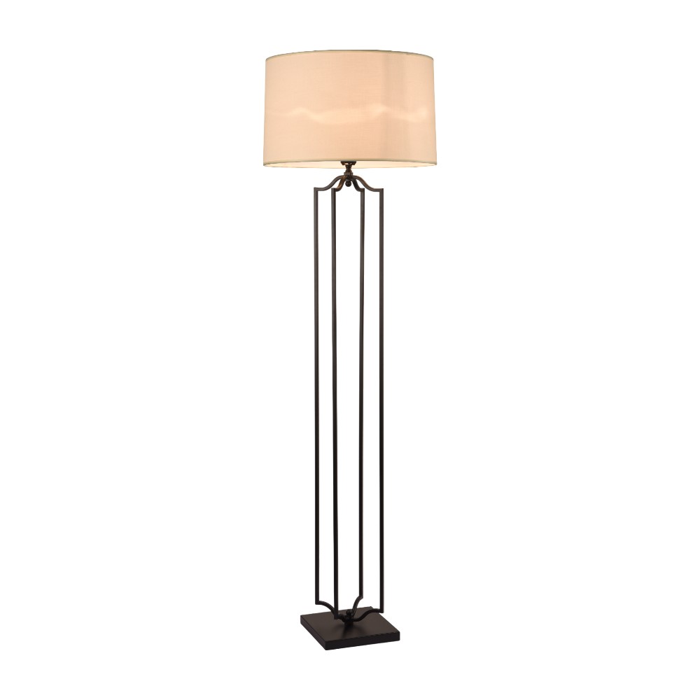 Lámpara de pedestal Serelia metal negro 1XE27