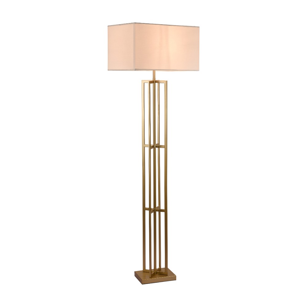 Lámpara de pedestal Morelia de metal dorado 1XE27