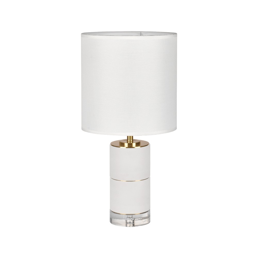 Lámpara de mesa E27 Orelia 46 base metal dorado y acrílico