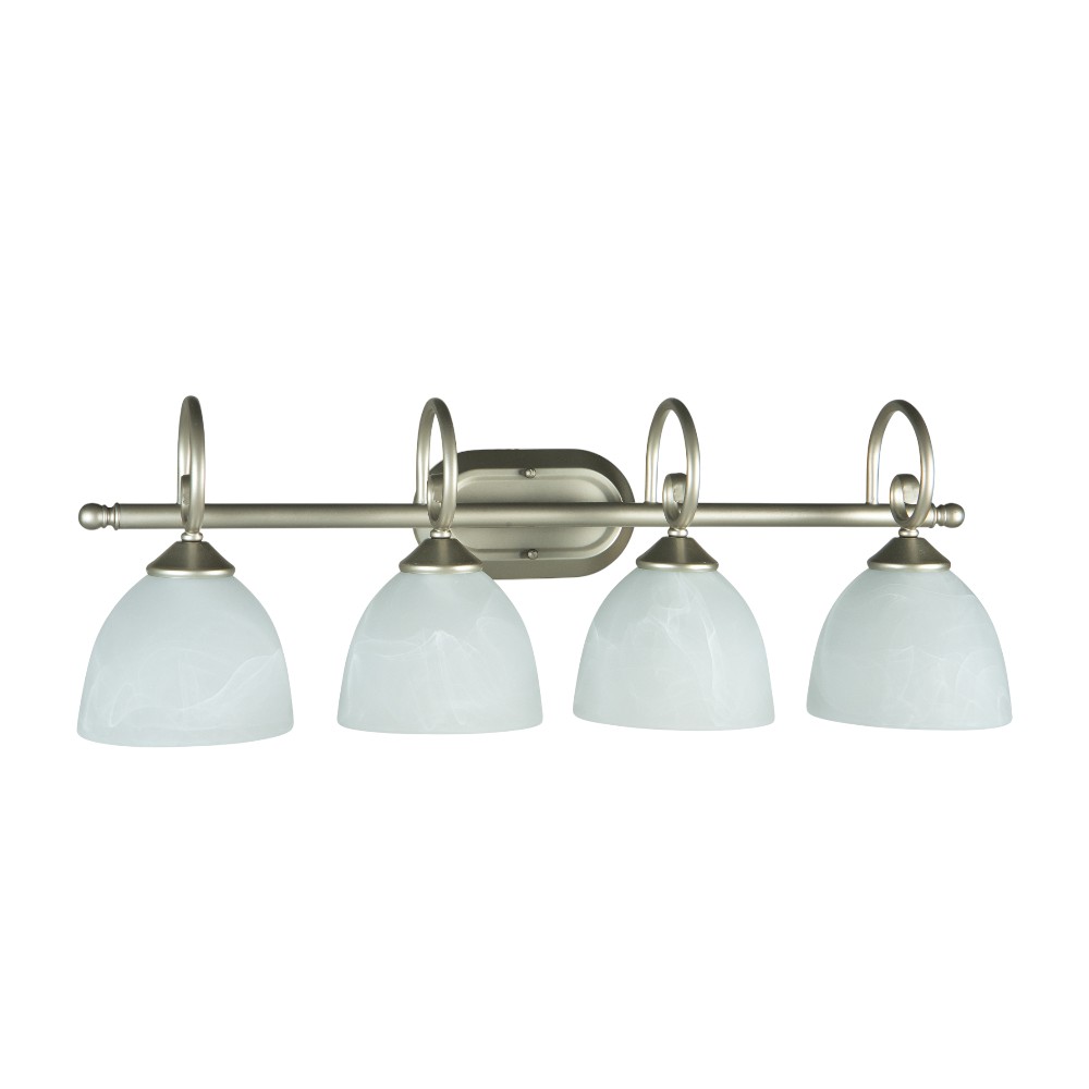 Aplique de pared Bruke 4XE27 de metal niquel satinado