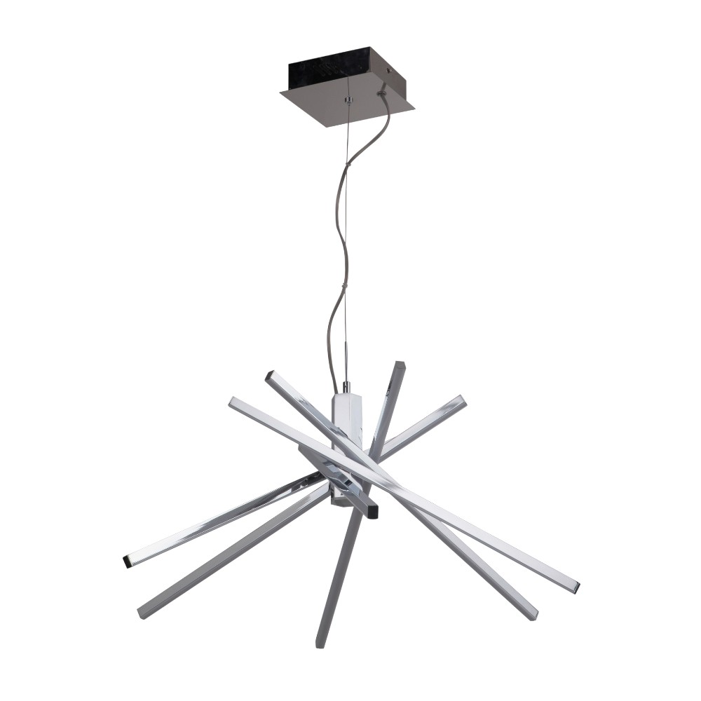 Lámpara colgante LED Tiana de metal niquel luz cálida