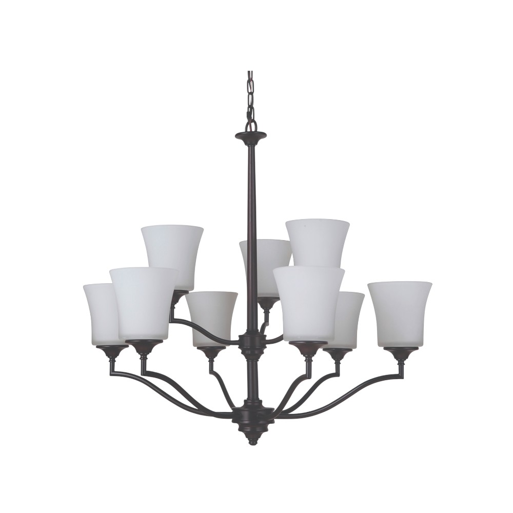 Chandelier Tyni 9XE27 metal bronce oscuro