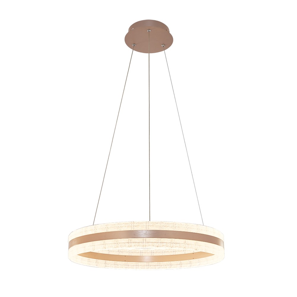 Lámpara LED colgante Bruna café claro luz cálida 27W