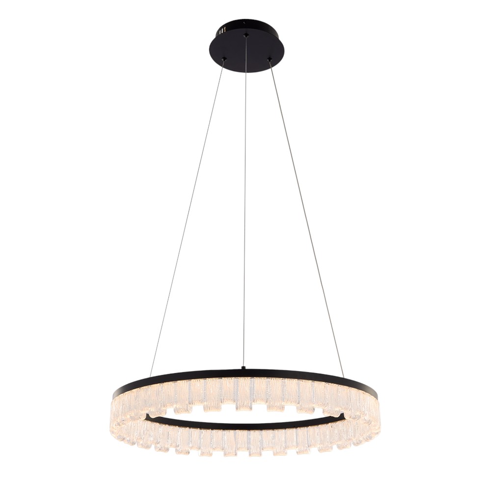 Lámpara LED colgante Carola negro luz cálida 27W