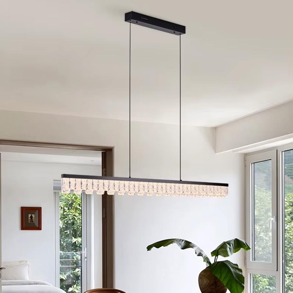 Lámpara LED colgante Carola negro luz cálida 27W