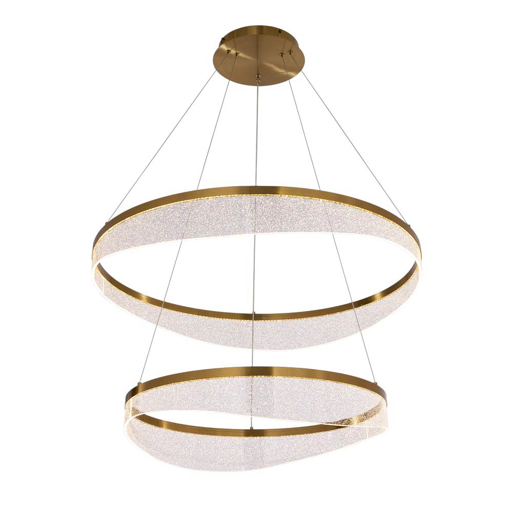 Lámpara LED colgante Johana brass luz cálida 50W