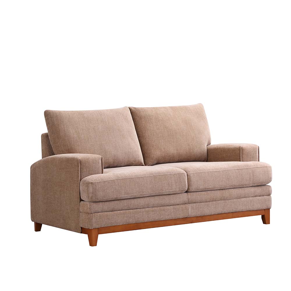 Sofá Lisie 2 puestos de tapiz capuccino