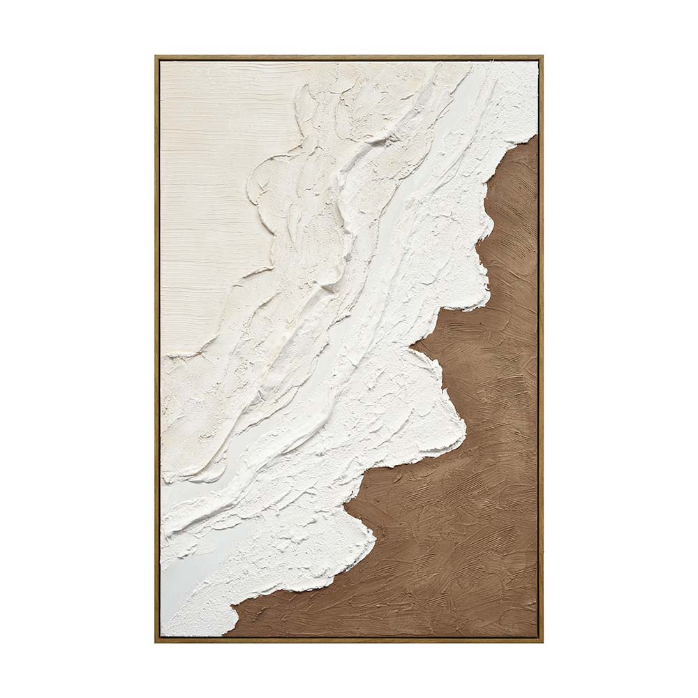 Cuadro 80x120 de diseño mar y arena 100% handpaint