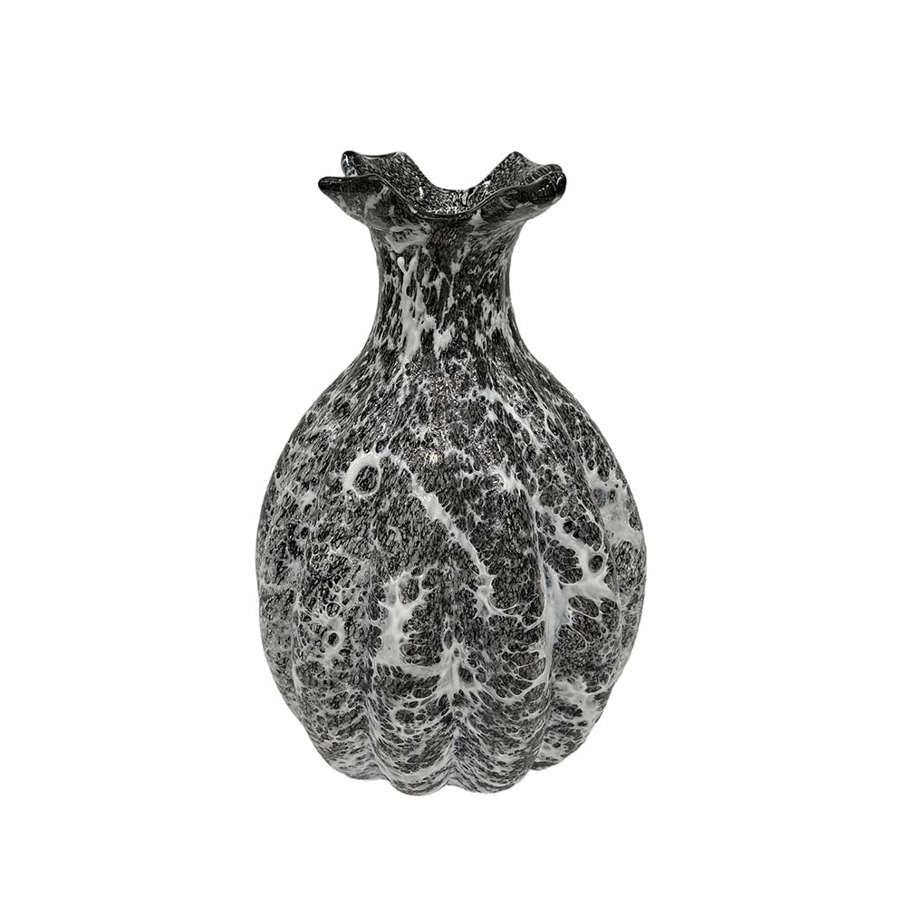 Florero de vidrio Pineapple marmoleado 26cm