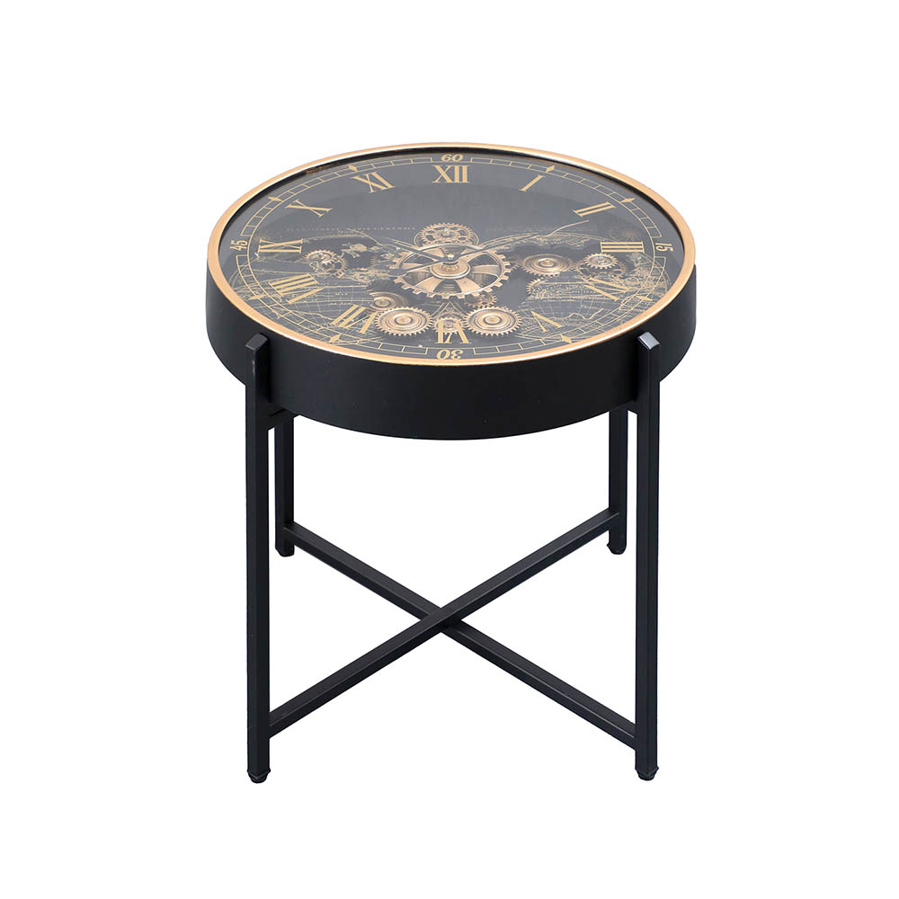 Mesa auxiliar/ Reloj Vintage 3 pilas AA patas de metal 50cm