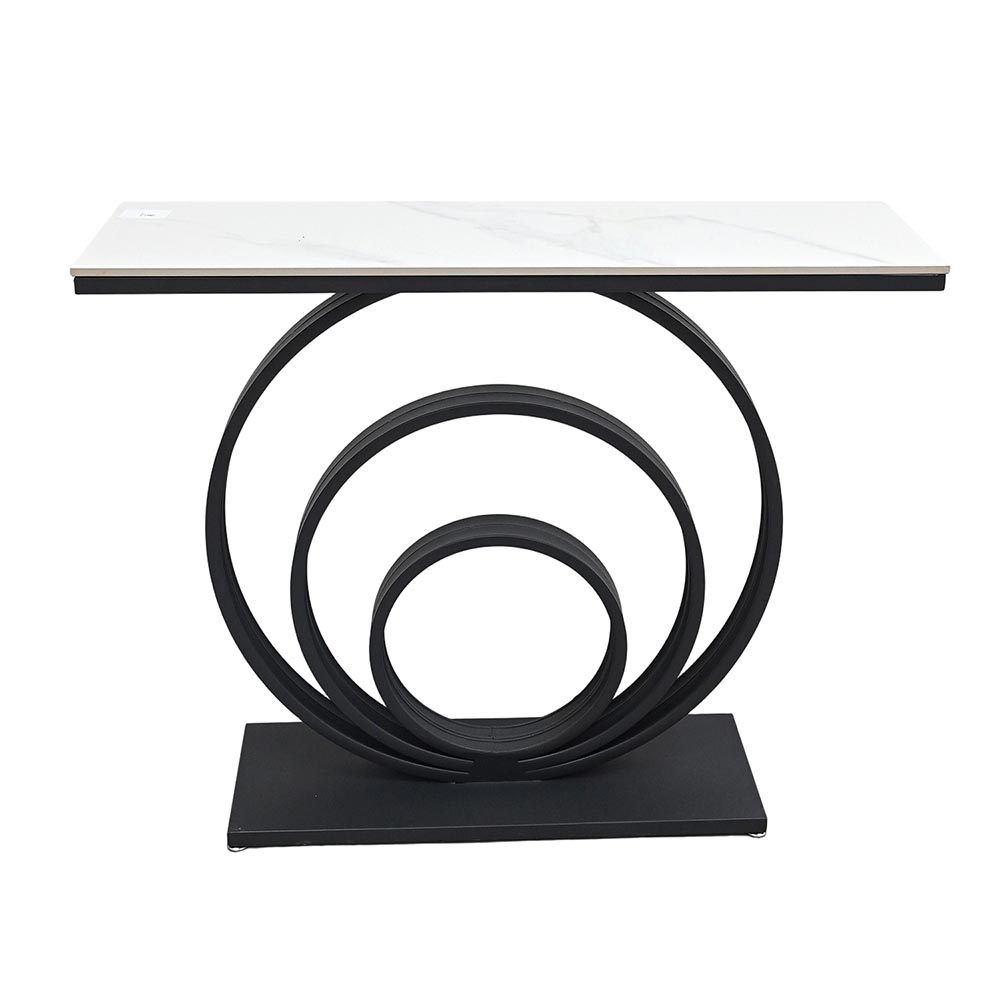 Consola Olive top de cerámica y base de metal