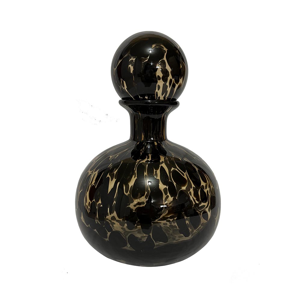 Adorno botella de vidrio animal print 27cm