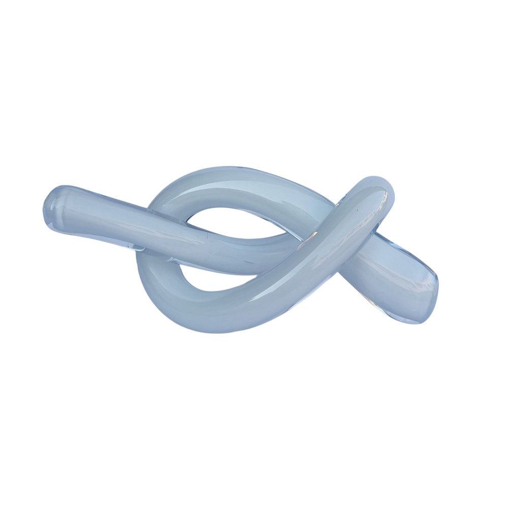 Adorno Nudo de vidrio Blanco 22x9cm