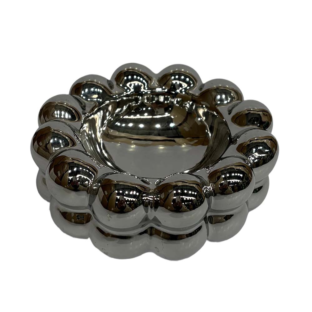 Cenicero 14x6 con bordes redondeados de cerámica smoke