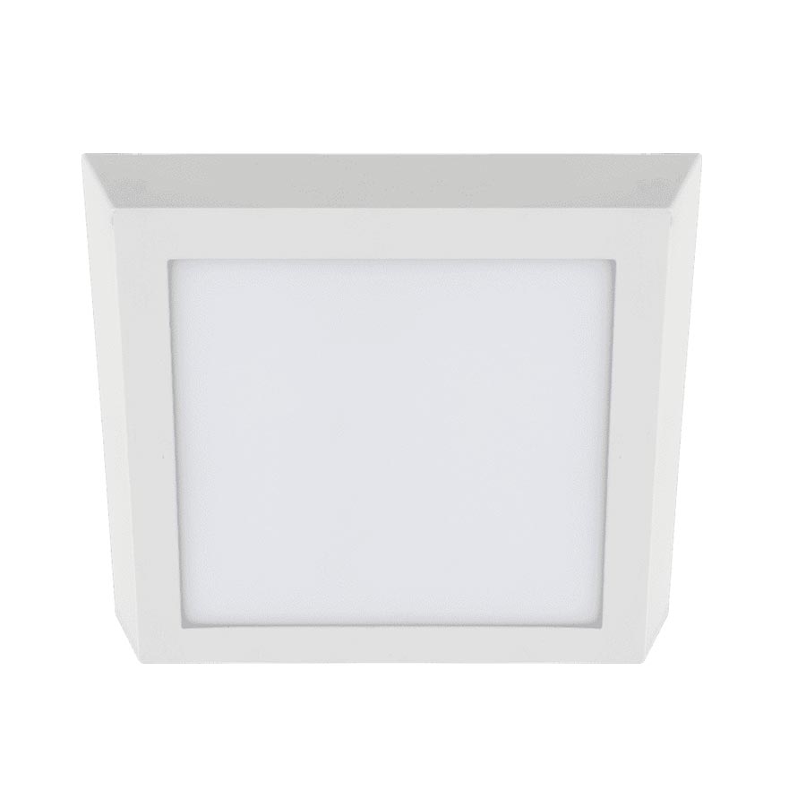 Plafón led sobrepuesto cuadrado blanco 6W 6000K