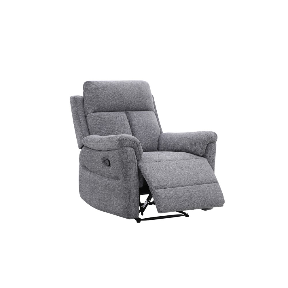 Reclinable individual manual Milo tapiz gris