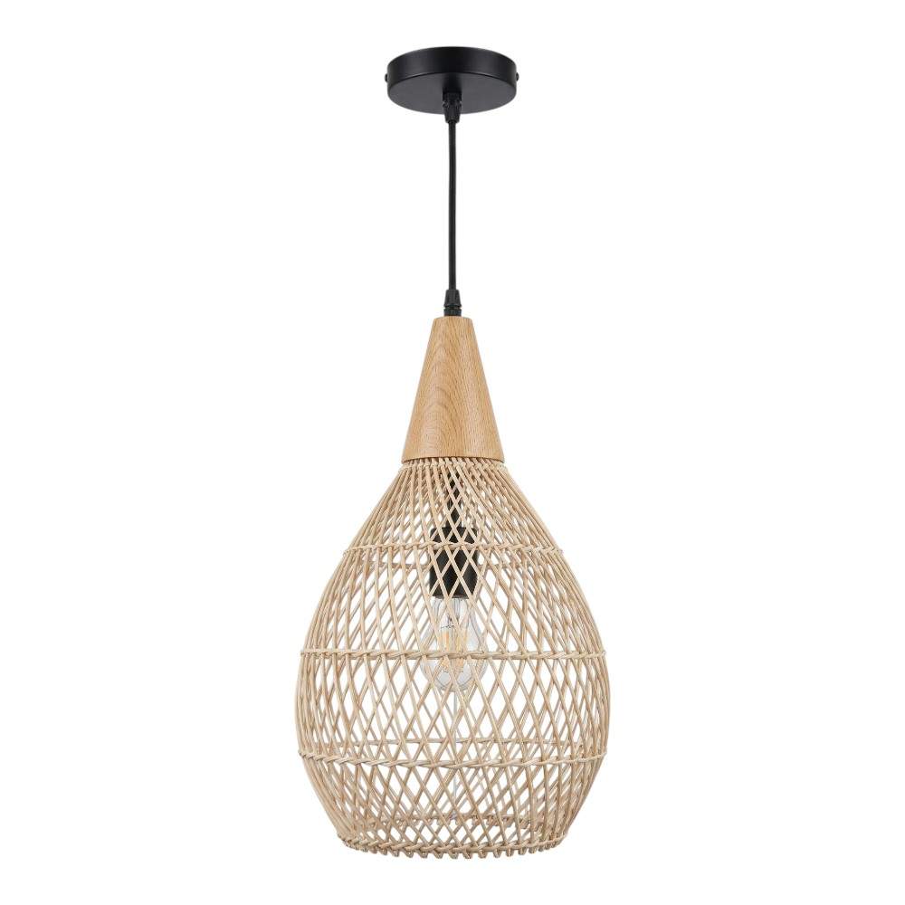 Lámpara colgante E27 Serena ratán natural