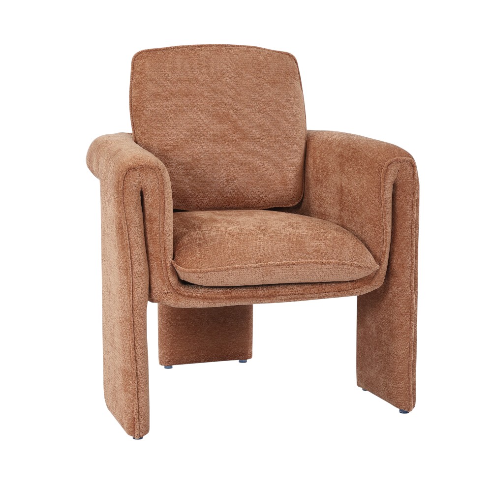 Butaca con brazos Jasmín de tapiz terracota