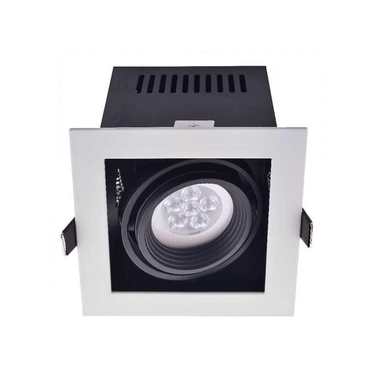 ODB empotrable dirigible blanco/negro para GU10 112mm