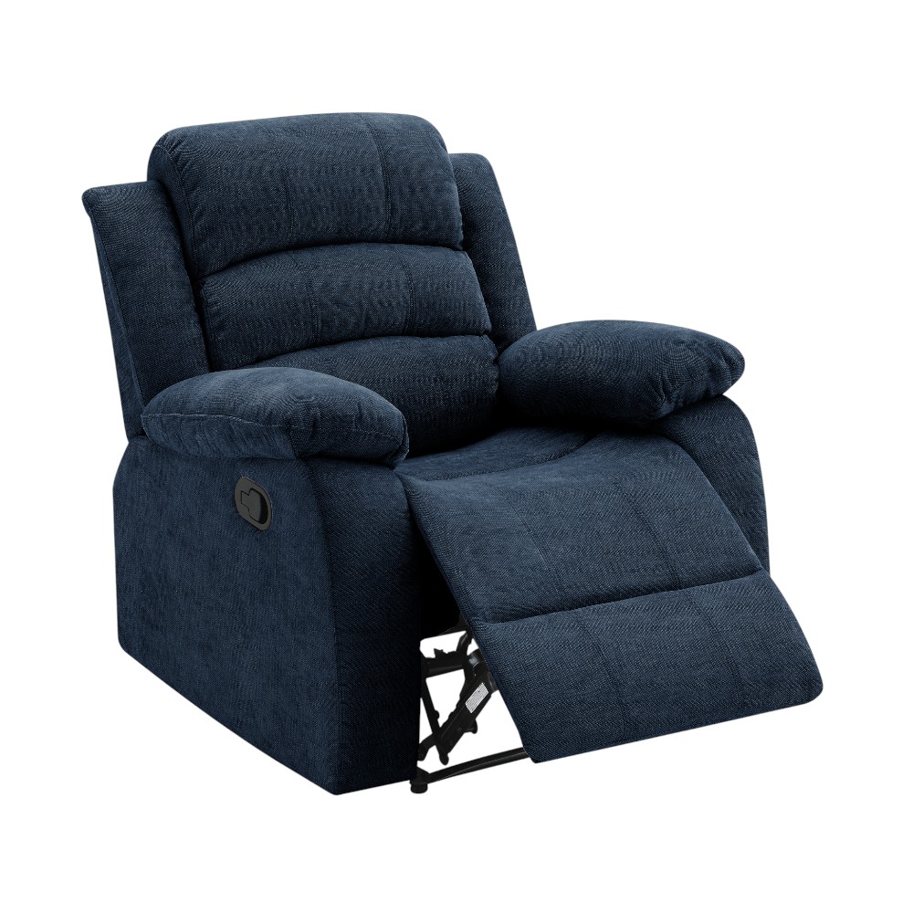 Reclinable manual individual Maura tapiz azul