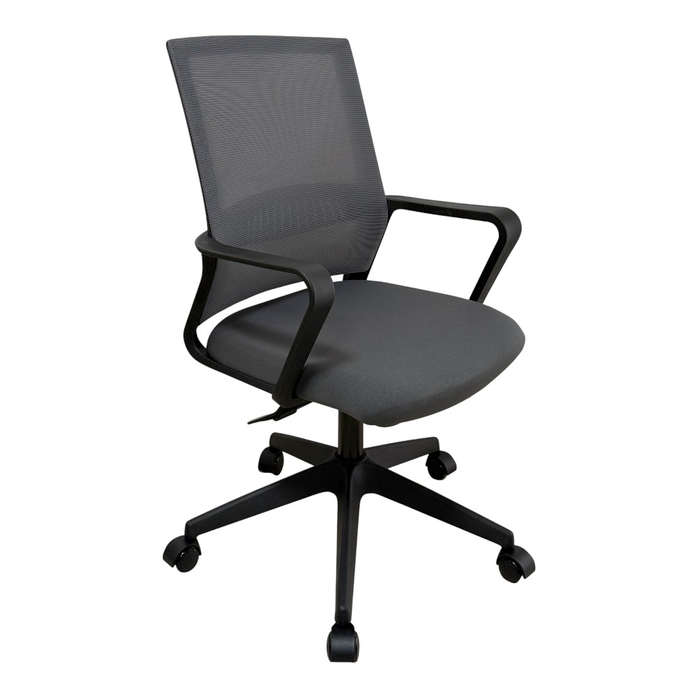 Silla de escritorio giratoria con ruedas Denzel negro/gris