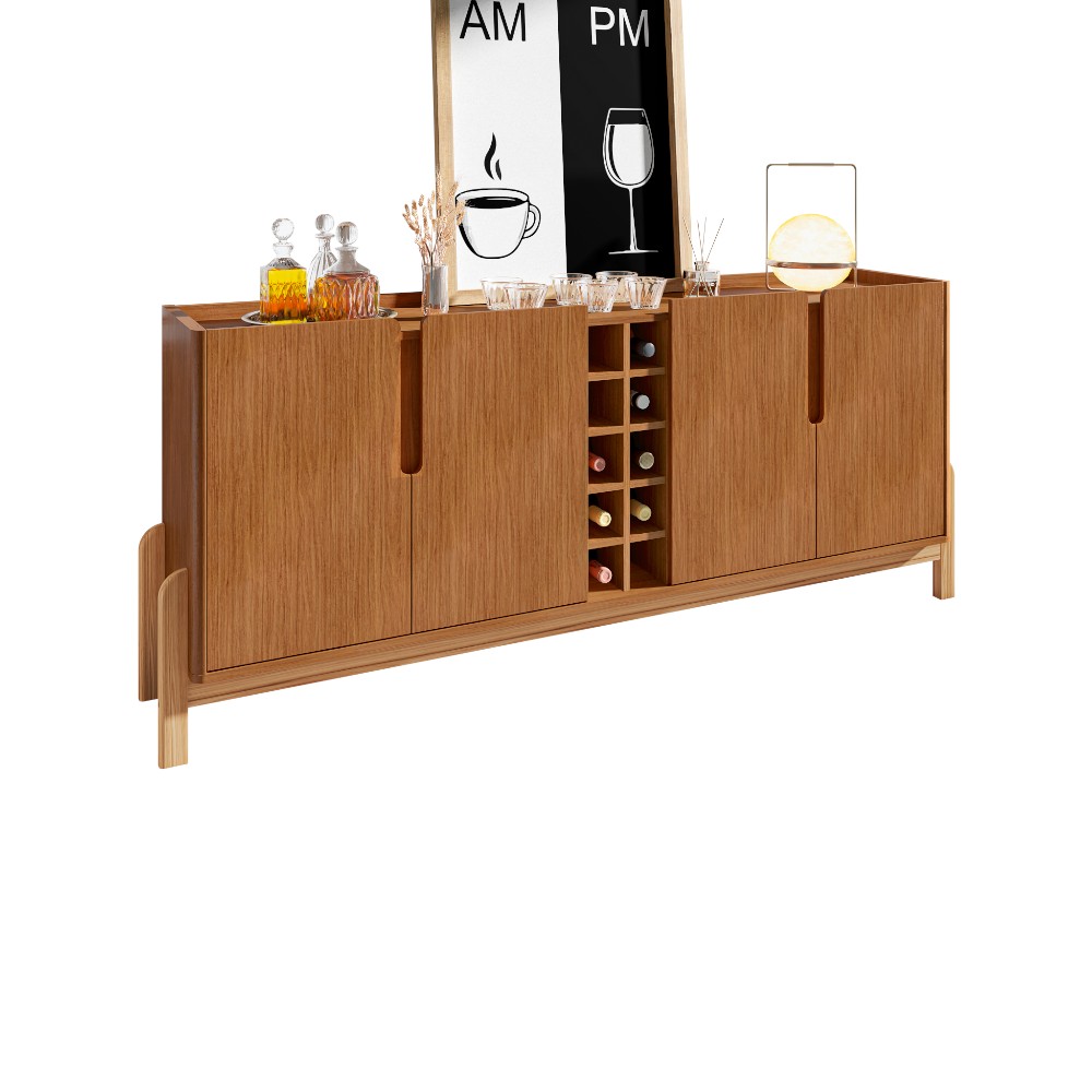 Bufetera Liz cedro con 4 puertas + portabotellas L:190cm