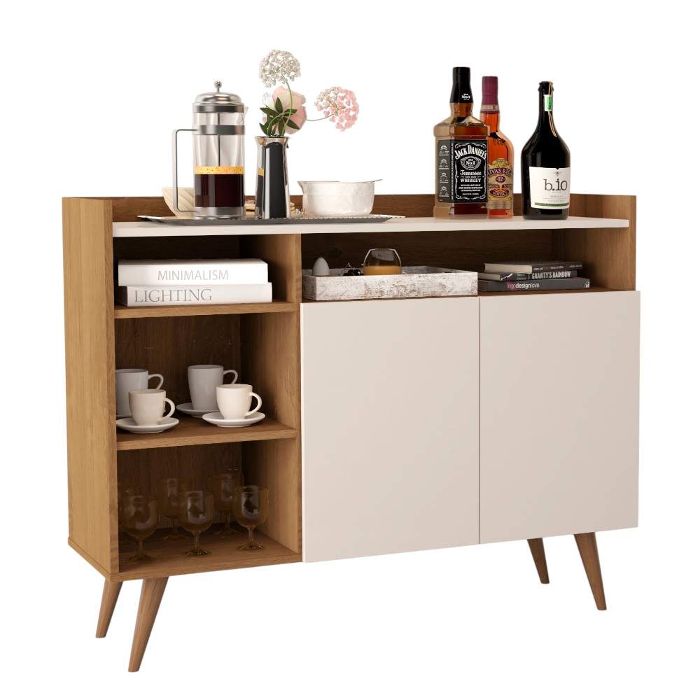 Bufetera Luca off white/freijó con 2 puertas L:180cm