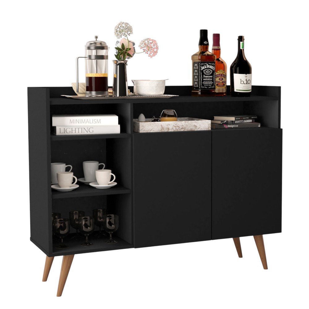 Bufetera Luca black con 2 puertas L:108cm