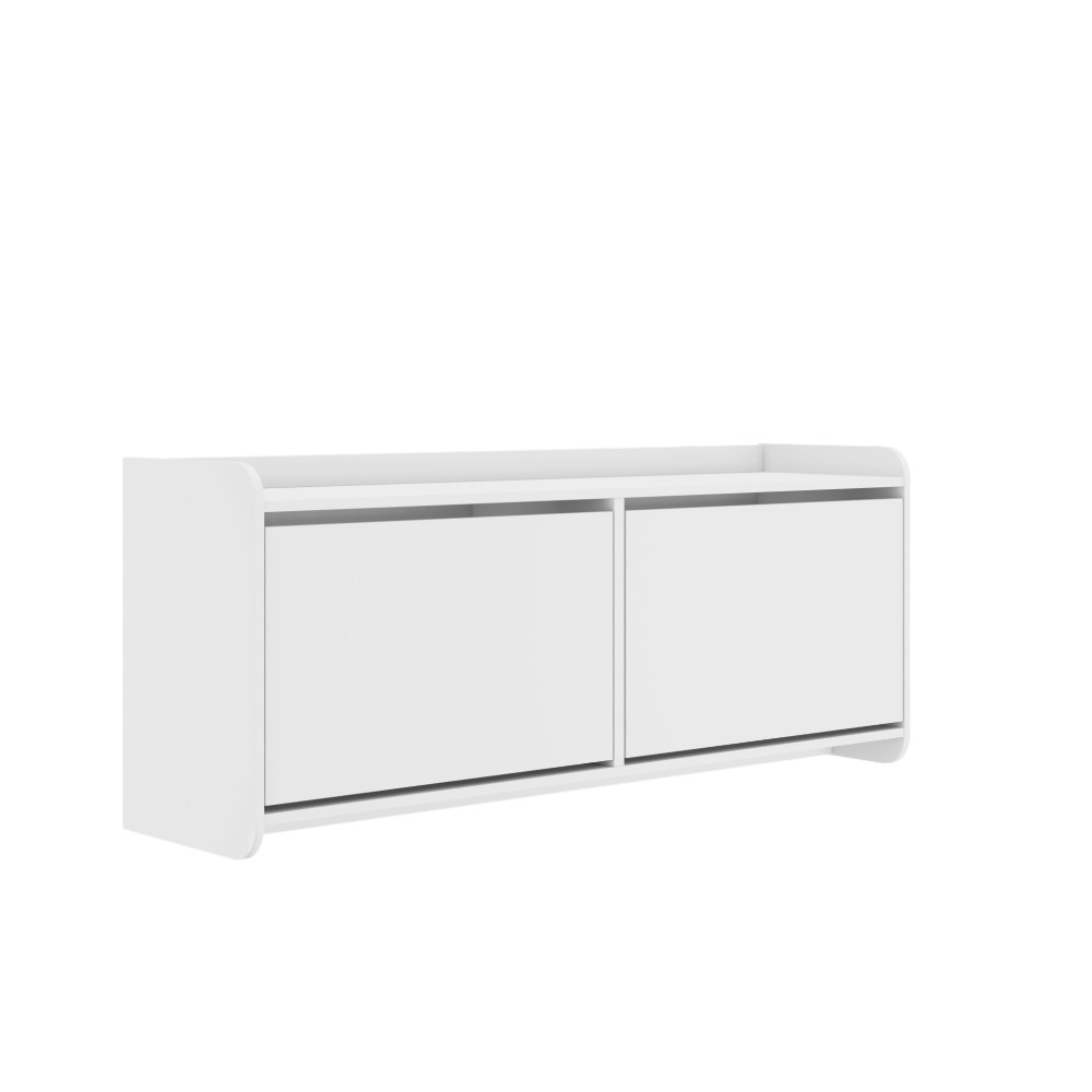 Zapatera banco Dalia con 2 puertas blanca