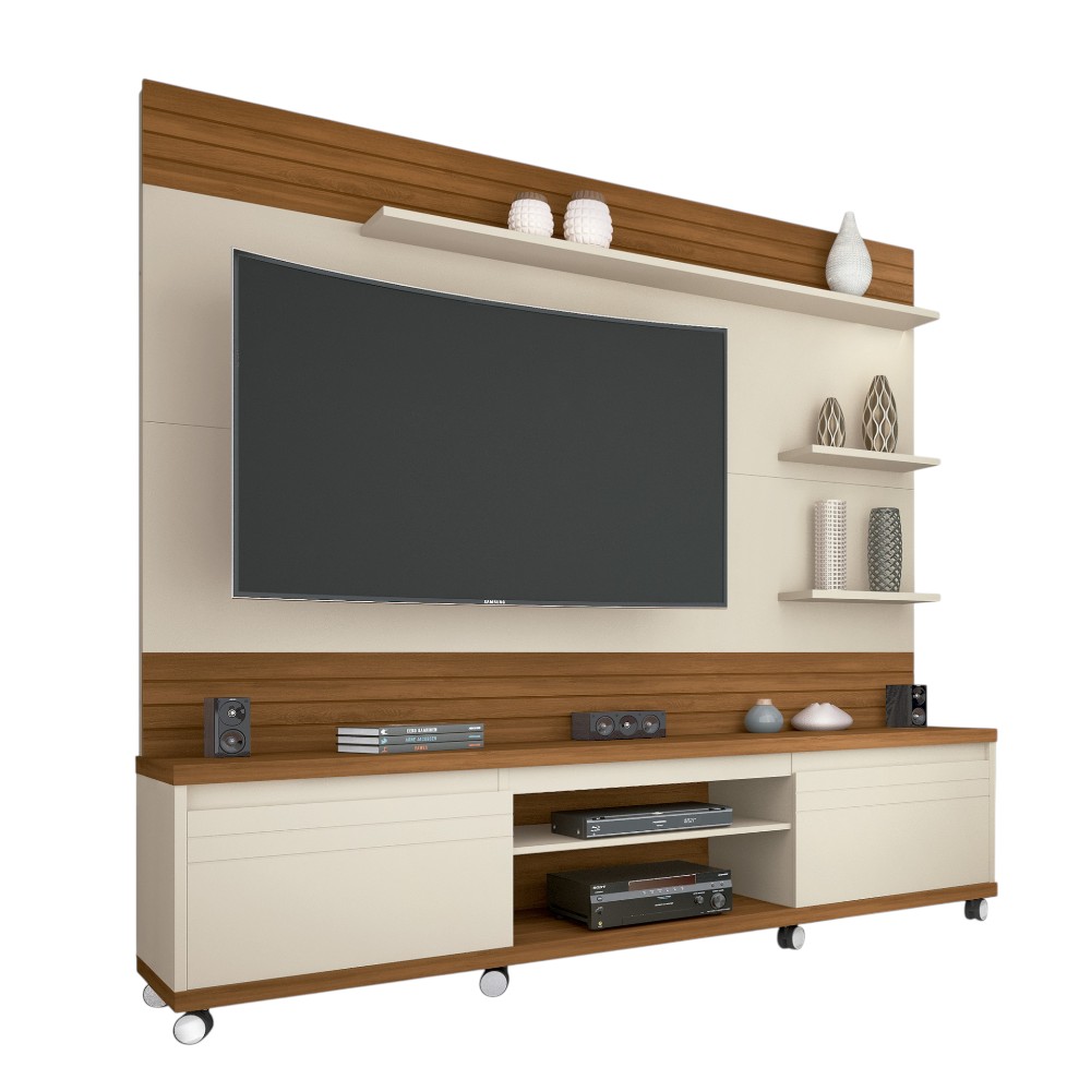 Centro de entretenimiento para TV 70" Ian con repisas