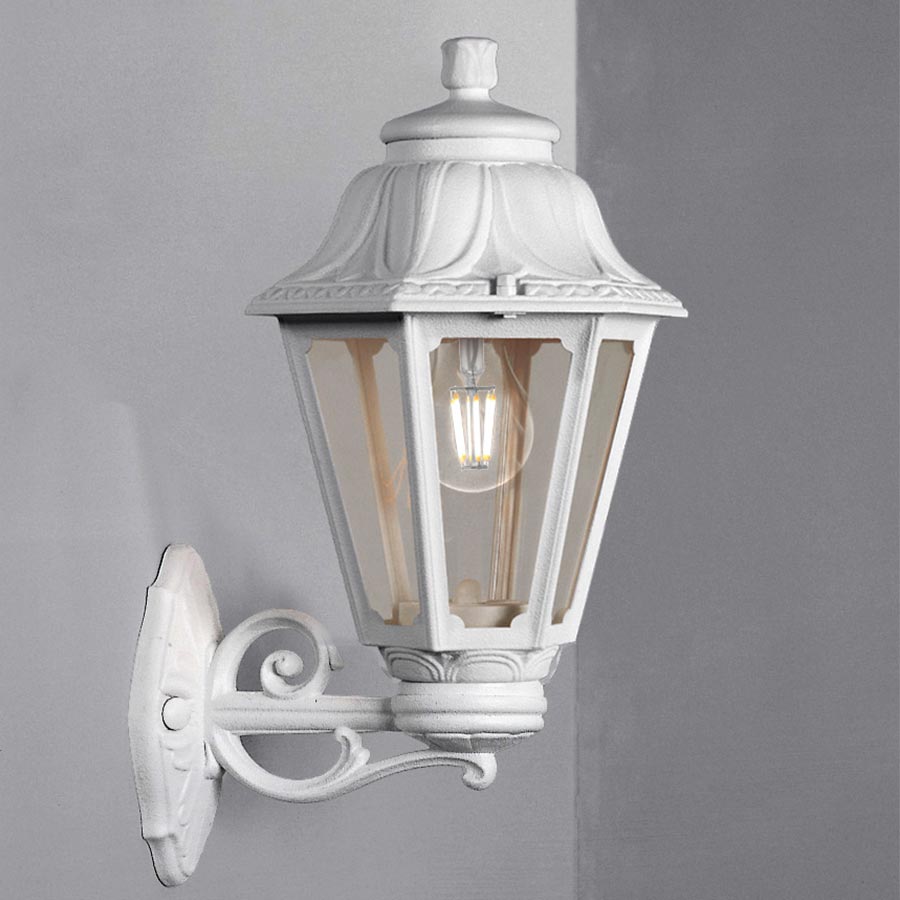 Farol de pared E27 Anna blanco IP55
