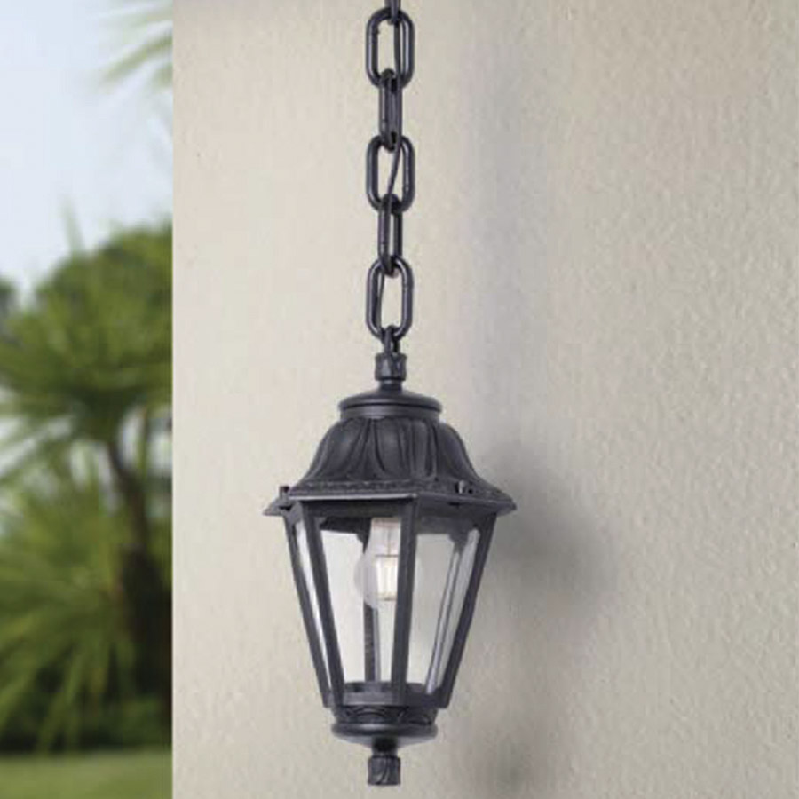 Farol colgante E27 Anna negro IP55