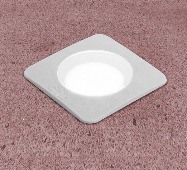 Luminaria de piso GX53 cuadrada Ceci 120 gris IP67