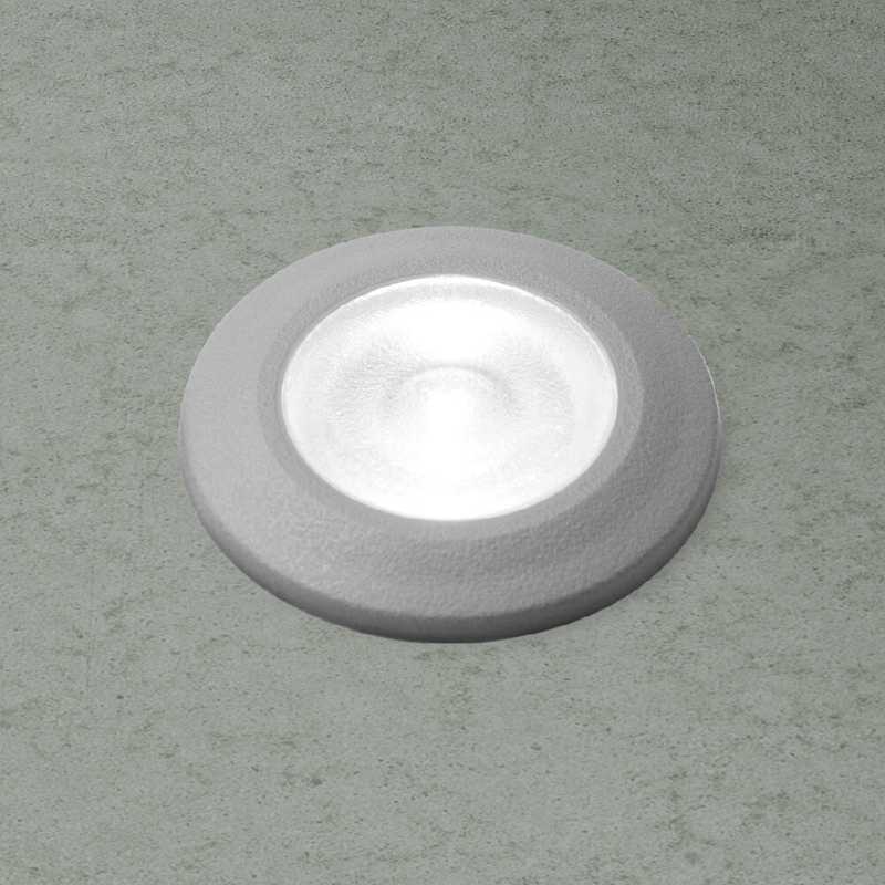 Luminaria de piso Aldo redondo gris luz neutra