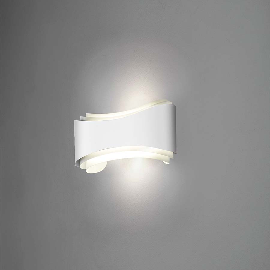 Aplique LED Up&Down blanco con luz cálida 10W IP44